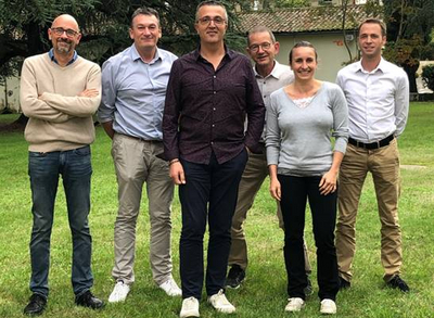 6 personnes en charge de la plateforme de désherbage Herbinnov Sud