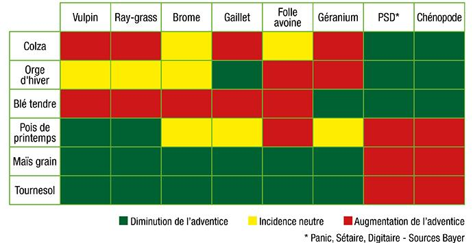 Quelles cultures pour lutter contre quelle adventice ?